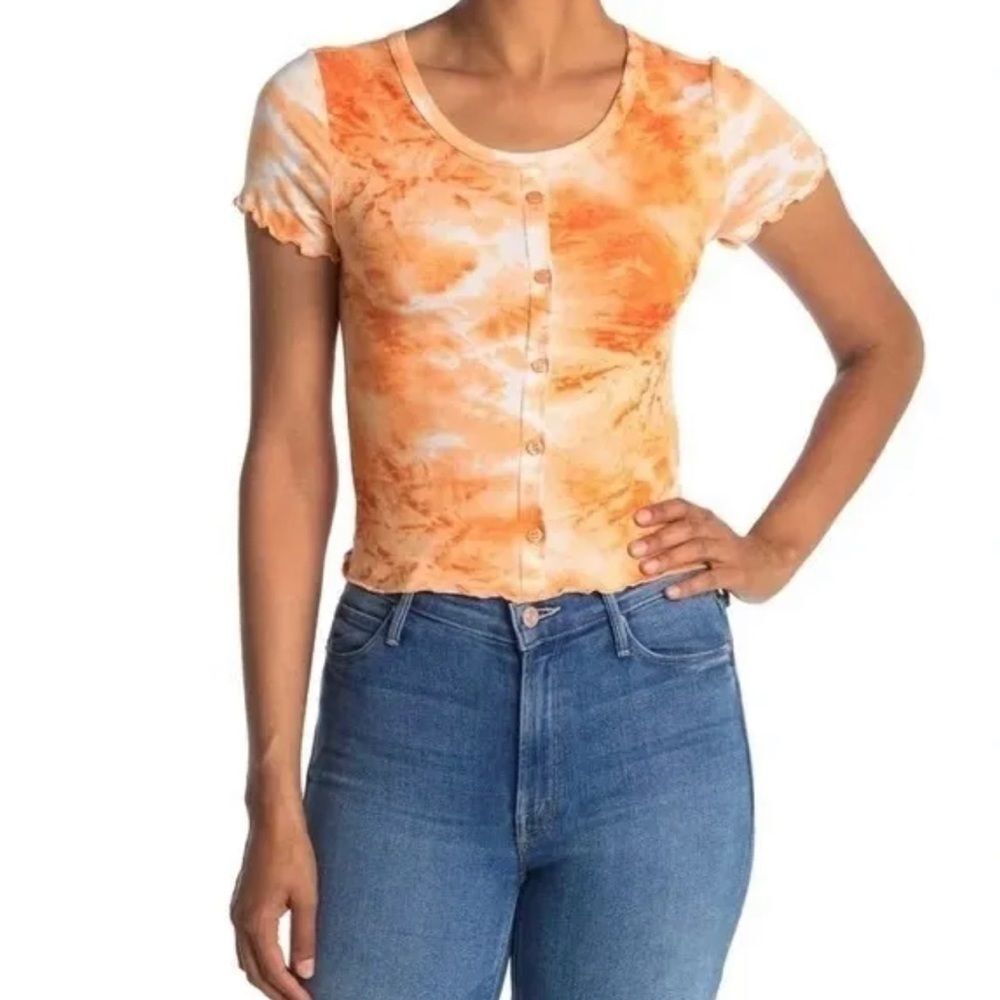 Abound • Tie Dye Button Up Tee, Size XS